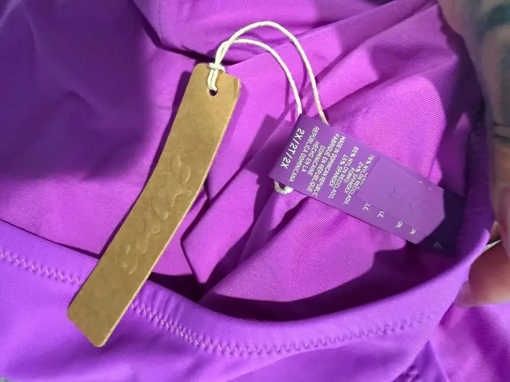 SKIMS Swim Scoop Neck One Piece Swimsuit in the color Orchid Sz.2X BNWT